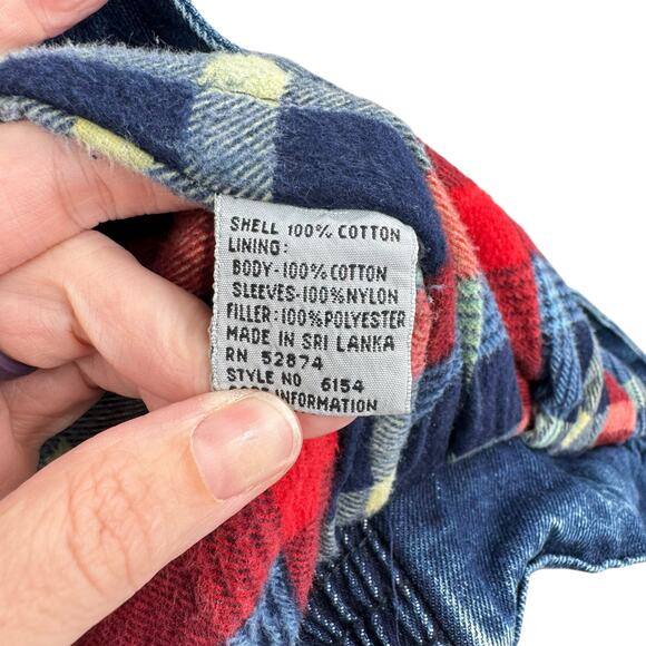 Vintage 80's Dawn Dark Wash Denim Flannel Lined Pleated Boxy Puff Jean Jacket - Picture 15 of 16